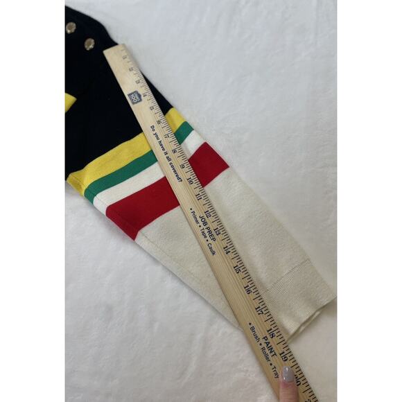 Sandro Paris Sweater Striped Slogan World Lovers Size 1/S US Multicolor Pullover - Picture 9 of 16